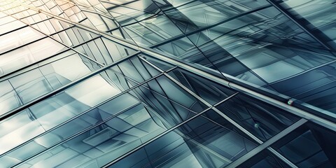 Close-up of a modern steel and glass facade showcasing innovative architectural design