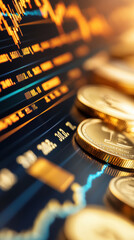 Global gold business investment market. AI generative.