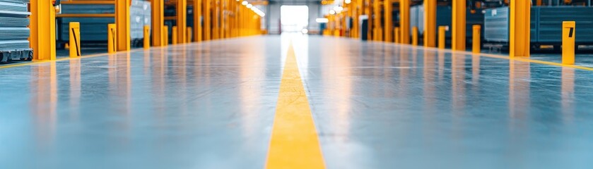 Obraz premium Sustainable Energy-Efficient Factory with Reduced Carbon Footprint and Copy Space for Eco-Friendly Concepts