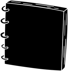 diary illustration book silhouette paper logo notebook icon note outline education office school memo message planner textbook cover stationery shape organizer binder sheet for vector graphic
