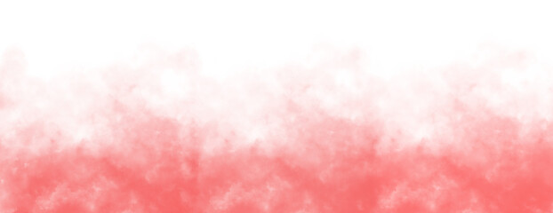 Red color Fog or smoke isolated transparent background. White vector cloudiness, mist or smog background. PNG image