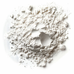 Spilled flour isolated