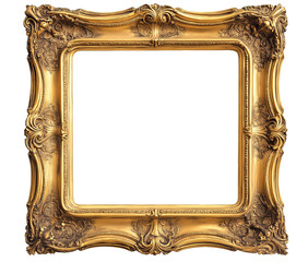 antique gold picture frame, vintage antique golden picture frame