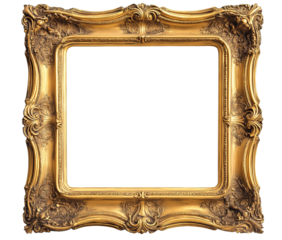 antique gold picture frame, vintage antique golden picture frame