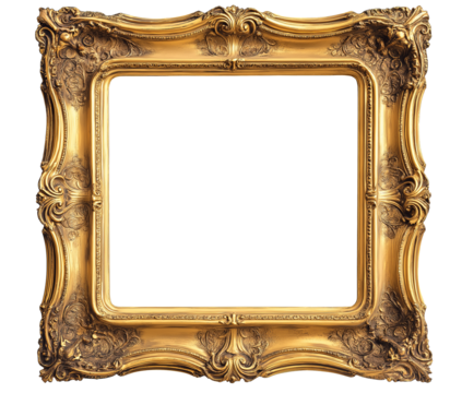 antique gold picture frame, vintage antique golden picture frame