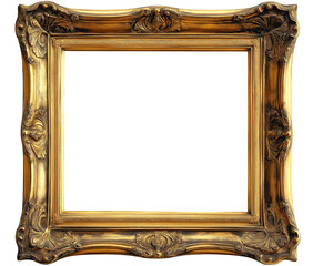 antique gold picture frame, vintage antique golden picture frame