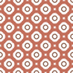 seamless pattern with circle, star. simple spring red and orange colour pattern.