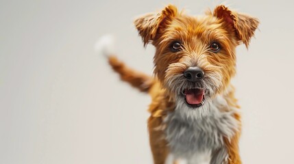 Portrait of a happy dog smiling