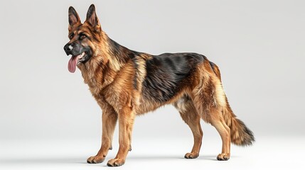 Full body dog isolated on white background