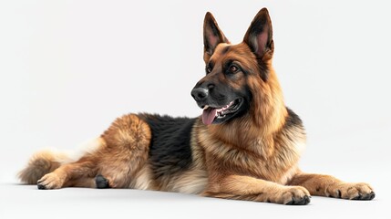 Full body dog isolated on white background