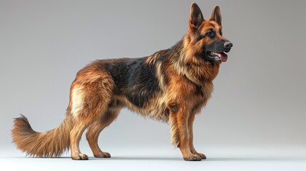 Full body dog isolated on white background