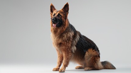Full body dog isolated on white background