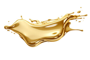 gold dripping isolated on white