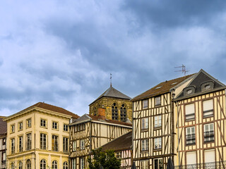 Obraz premium Street view of old village Chalons-en-Champagne in France