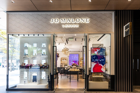 Jo Malone is a British perfumer founded in 1990. It is part of Estee Lauder. Featured here the facade of it store in Chengdu, Sichuan, China