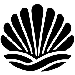 Seashell logo silhouette