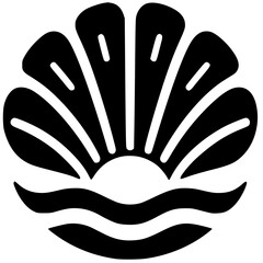 Seashell logo silhouette