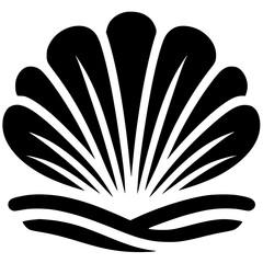Seashell logo silhouette