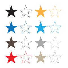 Star icon set vector illustration