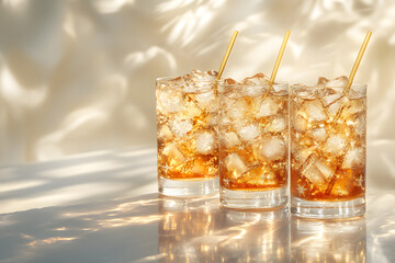 Refreshing Summer Drinks in Elegant Highball Glasses