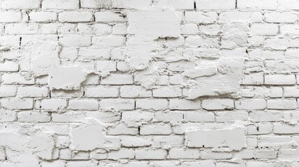 Fototapeta premium A clean, white brick wall background with a modern and minimalist feel, suitable for urban-themed projects