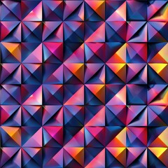 Obraz premium Vibrant geometric pattern featuring colorful pyramid shapes, perfect for modern design projects and abstract backgrounds.