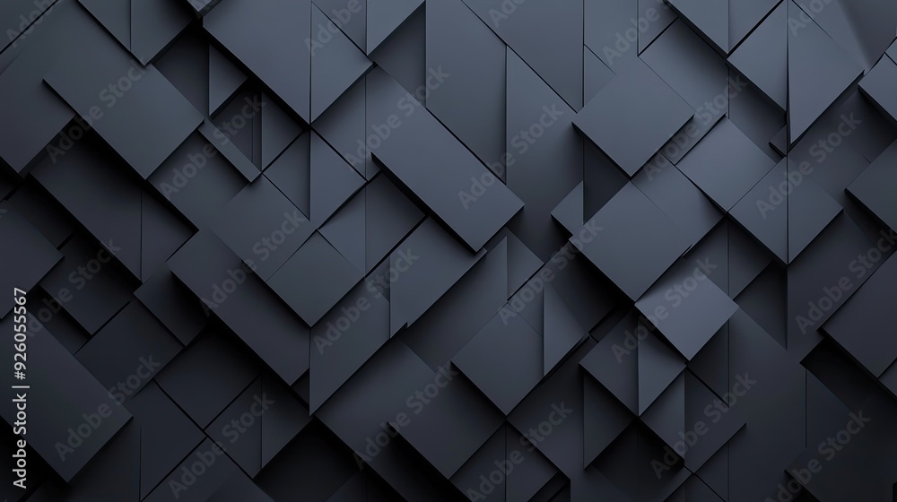 Fototapete a dark, abstract background with sharp geometric patterns, ideal for bold and modern designs