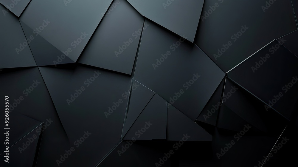 Fototapete a dark, abstract background with sharp geometric patterns, ideal for bold and modern designs