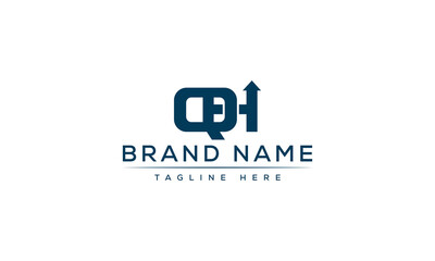 Logo design letter QH . Elegant modern. Vector template.