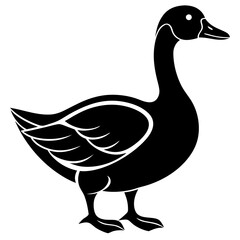 High-Quality Vector Illustration of Goose Silhouette for Graphic Design