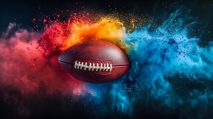 Flaming American football and baseball vector icons, fiery sports equipment for competition design