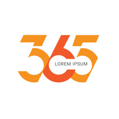 365 Logo, 365 number letter logo icon designs vector