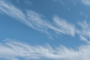 soft clouds on blue sky