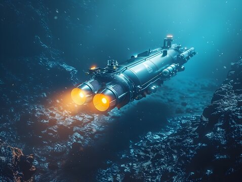 Deep Sea Submersible Livestreaming From Uncharted Oceanic Trench