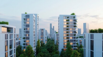 Obraz premium A cityscape powered entirely by zero waste energy