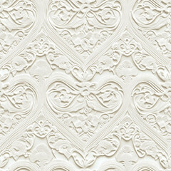 ヴィンテージ風装飾的ハートレースパターン
