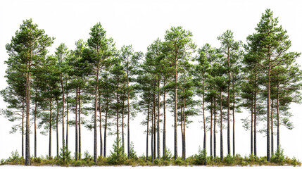 Fototapeta premium Pine Tree Forest Border