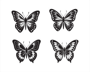 butterfly silhouette vector art