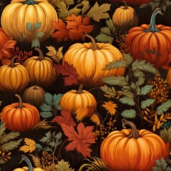 Seamless pumpkin pattern
