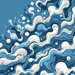 Fototapeta premium abstract blue background with waves