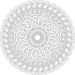 spiritual symbol motif adult coloring page celtic mandala mystic vector Christmas 