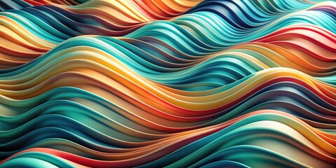 Obraz premium Close-up of abstract wavy patterns in macro shot, macro, background, texture, design, curve, abstract, artistic, wave, ripple