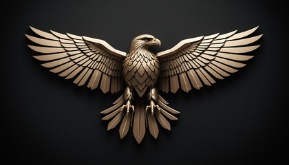 Obraz premium Blason logo entreprise marque aigle faucon équipe sport.