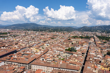 Obraz premium Vue aérienne de Florence depuis le Duomo