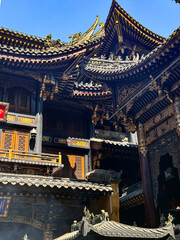 chinese temple in chongqing city