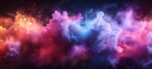 Explosive Neon Cosmic Backdrop for Impactful Product Launches and Displays
