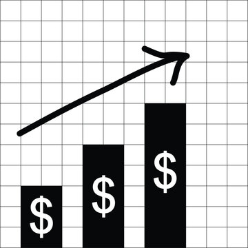 Dollar up vector illustration eps 10