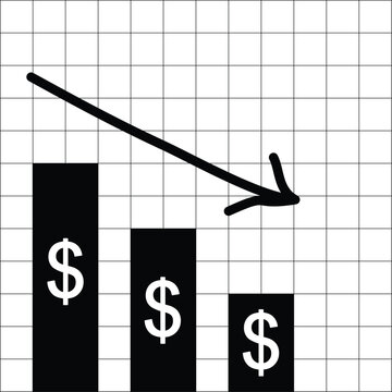 Dollar down vector illustration eps 10