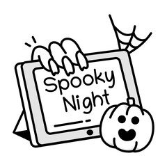 character, head, dead, halloween, spooky, scary, creepy, horror, doodle, drawing, sketchy, icon, vector, 

