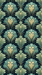 Vintage pattern muted teal art backgrounds repetition.